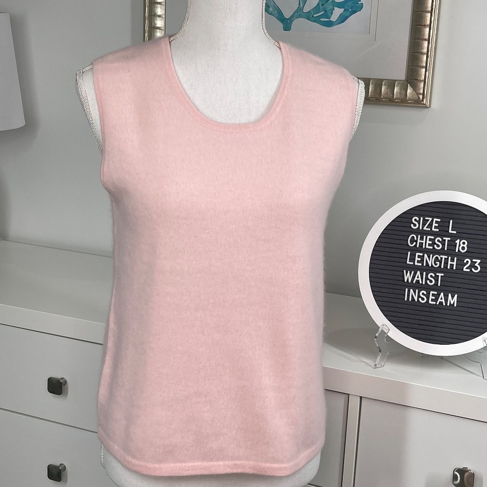 Cashmere Precious Fiber 100% Cashmere Sleeveless Shell Size Large - Picture 2 of 8